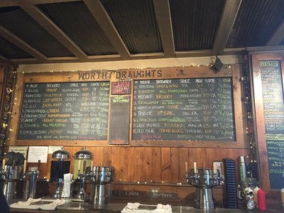 Worthy Burger beer menu