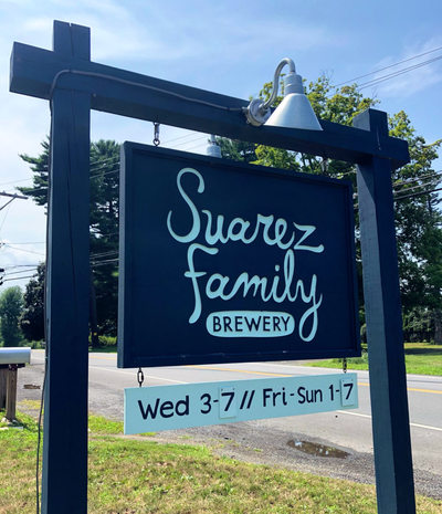 Suarez Family Brewery Sign
