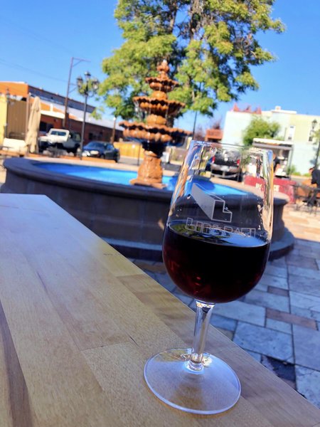 Liberati Oenobeer and a fountain